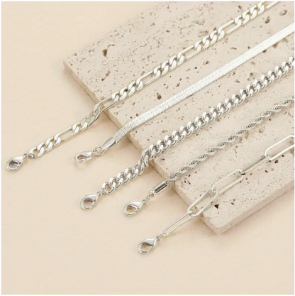 Essential Stacking Bracelet Set- Silver